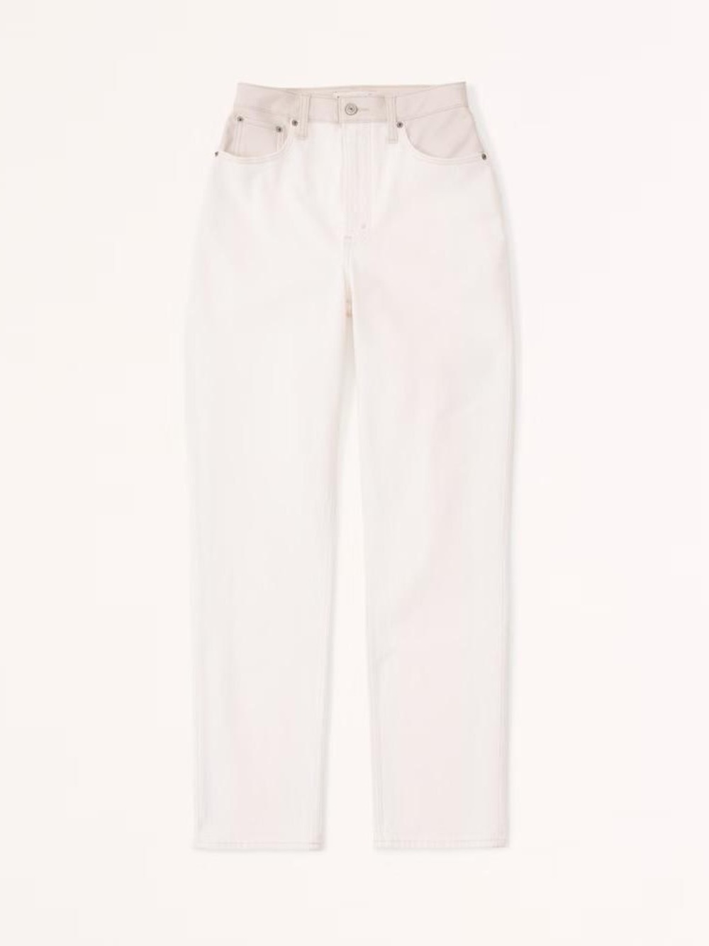 Abercrombie & Fitch High-Rise Straight Leg Jeans two~toned straight jeans